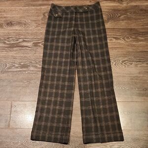 ❤️ TRINA TURK WIDE LEG PLAID PANTS / TROUSERS, 6 (28)